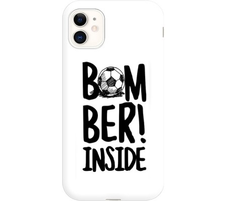 Cover Apple iPhone 11 BOMBER INSIDE Bordo Trasparente