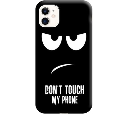 Cover Apple iPhone 11 DONT TOUCH MY PHONE Bordo Nero