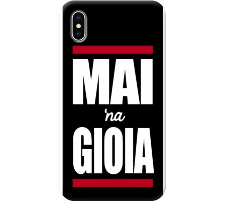 Cover Apple iPhone XS max MAI NA GIOIA Bordo Trasparente