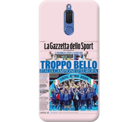 Cover Huawei Mate 10 Lite CAMPIONI D'EUROPA 2020 GAZZETTA ITALIA Bordo Trasparente