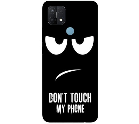 Cover Oppo A15 DONT TOUCH MY PHONE Bordo Nero